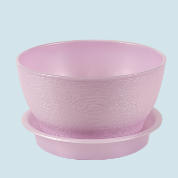 Кашпо пластм. "Фиалочка" 0,5л d верха 125мм h70мм с поддоном Сиреневый перламутр. КФ 0,5ПС *1/65 Кашпо пластм. "Фиалочка" 0,5л d верха 125мм h70мм с поддоном Сиреневый перламутр. КФ 0,5ПС *1/65