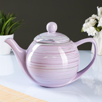 яяяЧайник заварочный керамич. "Элегант" лаванда 1,2л   (Борисов) *1/5