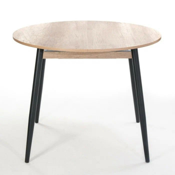 Стол раздв.КРУГЛЫЙ ОРИОН d950(+300)мм h750мм ЛДСП Дуб каньон+опора металл ЧЕРНЫЙ *1 Стол раздв.КРУГЛЫЙ ОРИОН d950(+300)мм h750мм ЛДСП Дуб каньон+опора металл ЧЕРНЫЙ *1