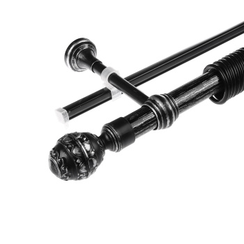 Карниз круглый d28мм Черненое серебро/патина + U-шина 3,0 Валанс Легранд *5