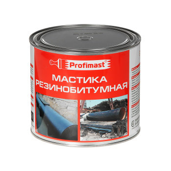 Мастика битумно-резиновая 2 л Profimast, гидроизоляционная