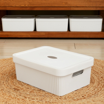 Контейнер для хранения пластм. "Velvet" 13л 140x270x380м Белый арт.434249616 ("Бытпласт")*1/6