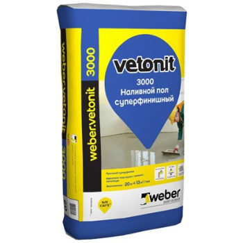 Наливной пол Vetonit Weber 3000, суперфинишный, 20 кг Наливной пол Vetonit Weber 3000, суперфинишный, 20 кг