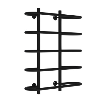 Полотенцесушитель электрический лесенка Цунами 500х600 3/4" сталь 5 полок черный TERMAX TEL55060-2