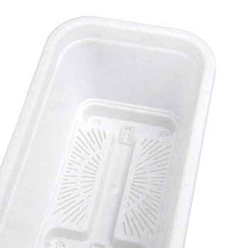 Ящик д/цветов пластм. 60х18,5x15см с поддоном, с др.реш., прик.вент. Мрамор М3221 "М-Пластика" *1/14