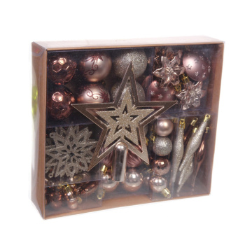 Набор ёлочных украшений "Сказочная зима" 45 предметов, Белый/Шампань/Шоколад