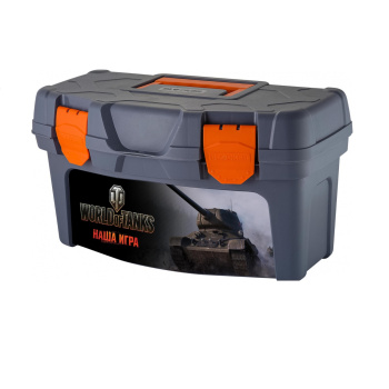 Ящик д/инструмента пластм. "Blocker World of Tanks 16" серо-свинцовый BR7004СРСВИНЦ *1/12