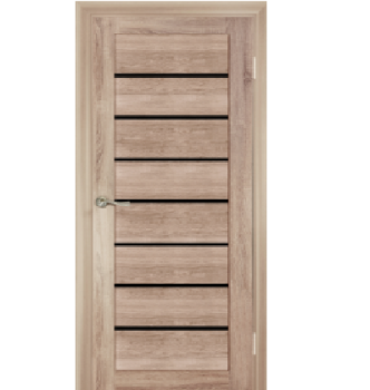 Дверное полотно остекленное Двери Гуд КЛ7/1, 2000х600х37 мм, дуб светлый
