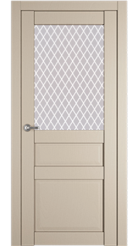 яяяДверь межкомнатная остеклённая ROYAL 7 Дуб Айвори 600 мм *1