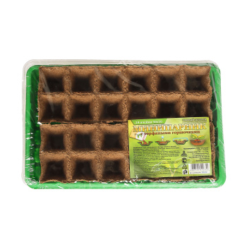 Минипарник с торфяными горшочками, 24 ячейки Минипарник с торфяными горшочками, 24 ячейки